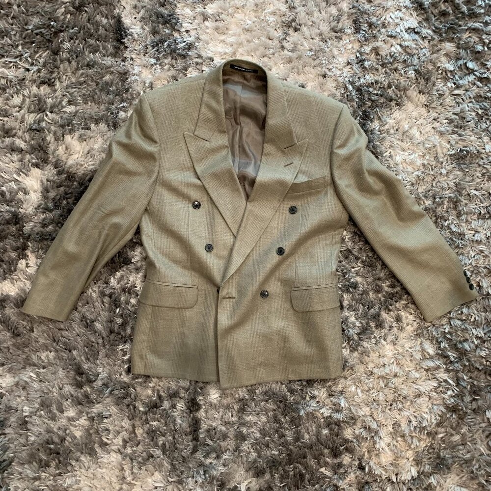Rick Pallack Men's Blazer Sportcoat Jacket 42R Brown Pure Wool